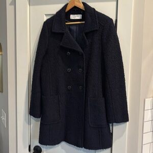 Tahari double breasted wool car coat